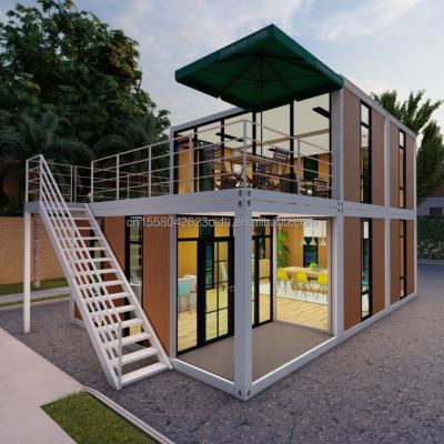 China Mini Homes Tiny Houses Container Houses for Office Showroom and Restaurant in Pakistan Sandwich Panel 20ft Prefab Homes for sale