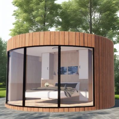 China Modern Design Light Luxury Large Capacity Modular Round Tiny House Assembled with Light Steel and Sandwich Panel Material for sale