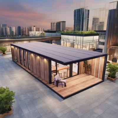 China Outdoor Modern Design Prefabricated Container House with Alluminum Alloy Window and Customized Color Made of Sandwich Panel for sale