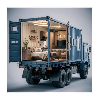 China Galvanized Steel Square Tubes Main Structure for Modern Tiny House on Wheels Portable Prefab Container House Design for sale