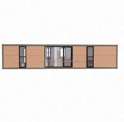 China Moderne eenvoudige winkel op maat 20f 40ft Prefabricated uitbreidbaar houten container huis met 2 grote slaapkamer in eenvoudige stijl Te koop