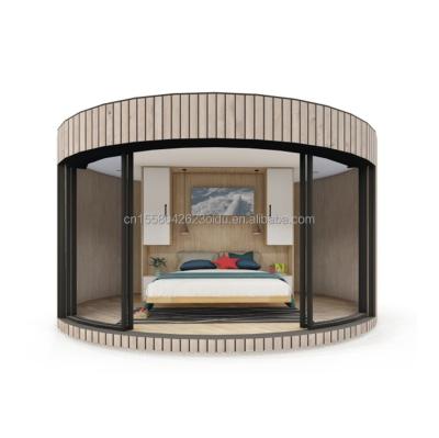 Chine Tubes carrés en acier galvanisé Structure Maison ronde en bois CE Luxe Maison de conteneurs moderne avec fenêtres en alliage d'aluminium à vendre