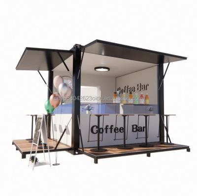 China Hotel 10ft Mini Container Barstand in supermarkt met robuuste pop-up winkel en modern design Te koop