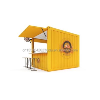 China Verzinkte Stahlbiegung 180g 10FT Mini-Pop-up-Shop Container Kaffeeshop/Bar/Fast-Food-Restaurant/Lebensmittelgeschäft/Kiosk/Stand zu verkaufen