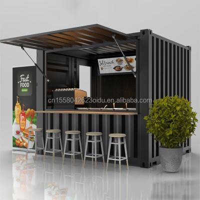 China Café Bar Restaurant Straße Garten Booth 10 Fuß bei 20ft oder 40ft mit 50/75/100mm Welle Sandwich Panel zu verkaufen