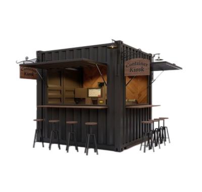 China Gegalvaniseerde stalen vierkantbuizen mini pop-up shop mobiele container koffiebar huizen 10ft container met 50mm muur en 75mm muur Te koop