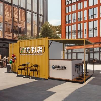 China Barras de contenedores prefabricadas para la comida rápida al aire libre Casas de contenedores de transporte modificadas en venta