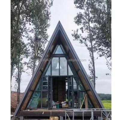 China Customized Color Steel Frame Modern Luxury Design Prefabricated Wooden Garden Chalet Tiny Modular Prefab Houses Villa for Shop for sale