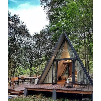 China Modern Triangle Houses Kit Homes Modular House Container House A Frame Wooden Camper Hotel Home with Customized Color for sale