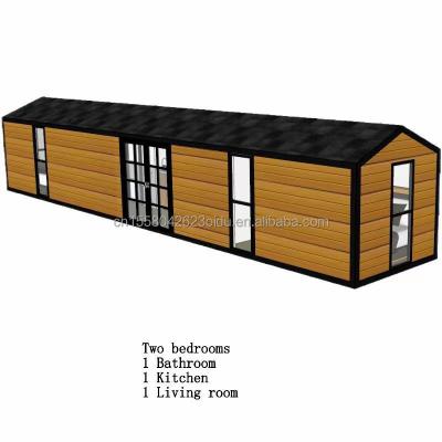 China Galvanized Steel Bending 180g and Aluminum Alloy Windows 40ft Modern Design Prefabricated Wooden Container House for Hotel Shop for sale