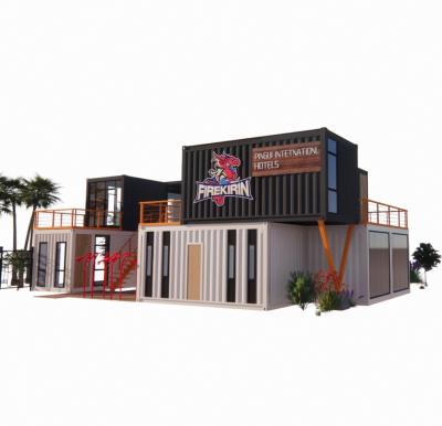 China EU 20ft Container Combination Hotel Mobile Wooden House Modern Simple Style Galvanized Steel Bending 180g Steel Frame for sale