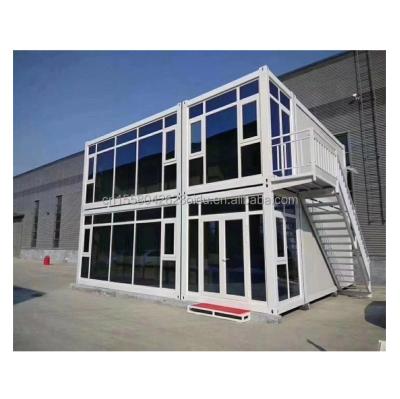 China Hotel Standard Portable Container Steel Prefabricated House Office Mobile 20ft Expandable Folding Container House Activity Room for sale