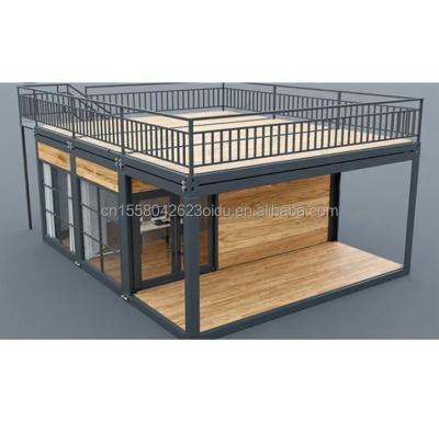 China Detachable Extendable 20ft Garden Hotel Mobile House Wooden Studio Flat Container for Hotel Steel Structure Frame Welded for sale