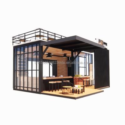 China Aluminum Alloy Windows Prefabricated Shipping Mobile Coffee Shop Container Bar Shops for Customizable Layout for sale