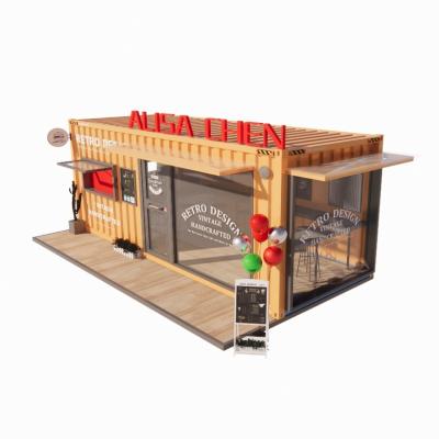 China Popular Folding Cafe Container Restaurant with Steel Frame and Galvanized Main Structure for sale