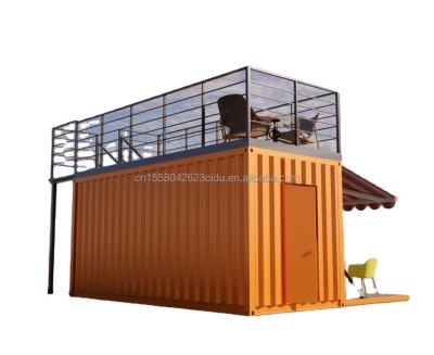 China Modified 20 Foot Prefab Shipping Container Ideal for Pop Up Coffee Shop Restaurant Mobile Container Bar Shop and Bathroom for sale