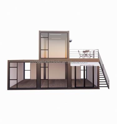 China Modern Design 40ft Luxury Prefabricated Container Homes with Aluminum Alloy Windows and Modern Living for sale