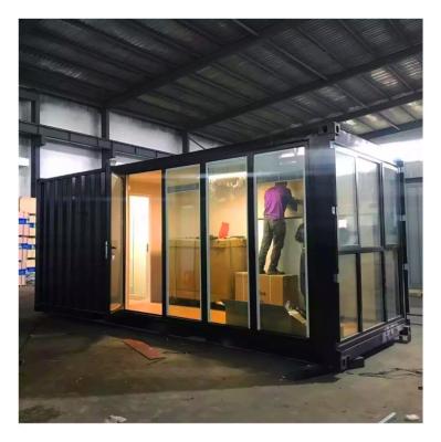 China 20ft Portable Foldable Container Cabin House with Customized Color and Galvanized Steel Square Tubes for sale