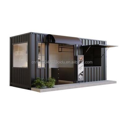 China Prefab sandwichpaneelcontainer restaurant 20ft 40ft modulair huis huizen voor aangepaste mobiele verzending bar in koffiewinkels Te koop