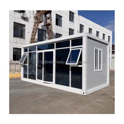 China Moderne buitenwonen 20ft 40ft Prefab mobiele huizen uitbreidbare stalen sandwich paneel container met aangepaste kleur Te koop