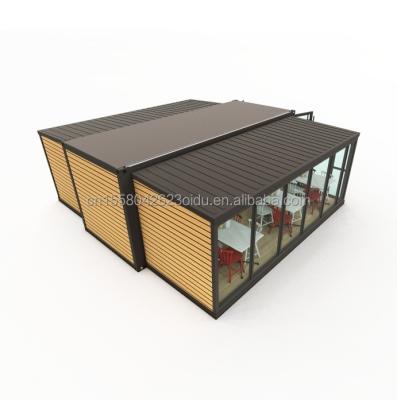 China Aluminiumlegeringsvensters Moderne 40ft 20ft staalcontainer modules voor snelle assemblage Huis Uitbreiding Mall Coffee Shop Te koop