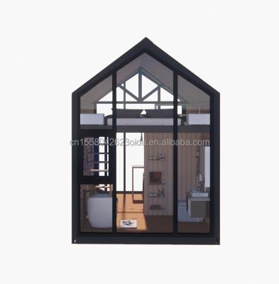 China Detachable Wooden Mobile House with 50/75/100mm Wave Sandwich Panel Walls and Modern Design Style Loft Bedroom Included for sale