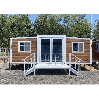 China Houten huizen in aangepaste kleur EU Prefabricated 20ft drie slaapkamer uitbreiding huis Te koop