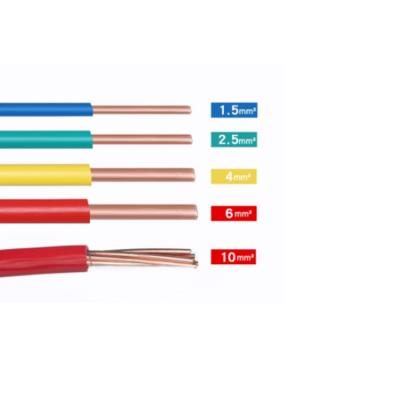 China House Wiring Copper Wire 1.5 Mm 2.5mm 4mm 6mm 10mm PVC Cable BV Electrical Cable For Home for sale