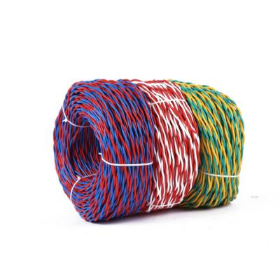 China Household Electrical Appliances Copper Conductor PVC Insulated 2*0.5 0.75 1 1.5 2.5mm RVS Twisted Pair Fire Resistant Cable for sale