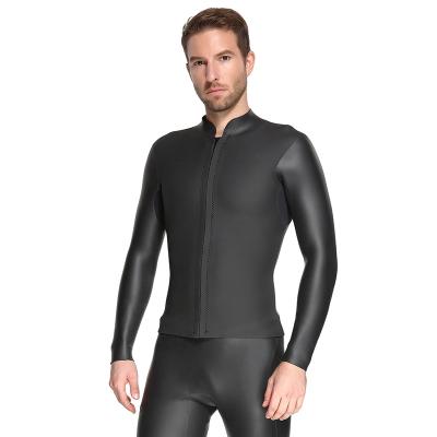 China DIVESTAR 2.5MM Antibacterial Neoprene Super Stretch Surfing Wetsuit Mens Wetsuit Jacket Customized Neoprene Top for sale