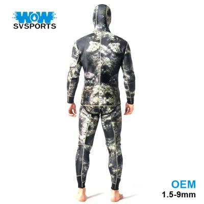 China Antibacterial Nice Camouflage Spearfishing Wetsuit Two Piece Camouflage Wetsuit With Stock for sale