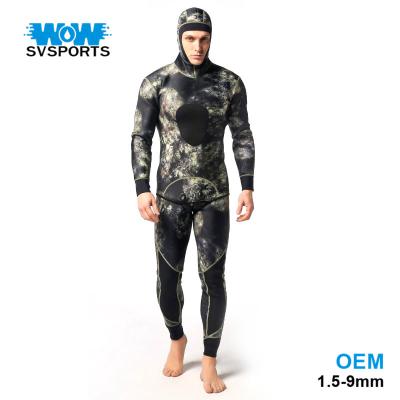 China Antibacterial Neoprene Men's 3mm Neoprene Men's Spearfishing Snorkel Swimsuit Slit for sale