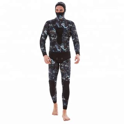 China Antibacterial Neoprene Inside Open Cell Neoprene High Quality Camouflage Spear Fishing Suit for sale