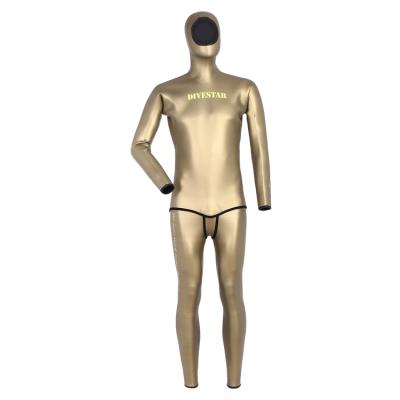 China 2020 New Swimwear Antibacterial Golden Sport Long Sleeve Wetsuits Freediving Diving Suit for sale