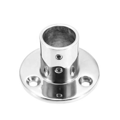 China Boat ; Marine ; boat Marine Hardware Polished Machining 30/45/60/90 Degree SS 316 Stainless Steel Round Stanchion Base for sale