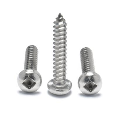 China Pan Custom Square Drive Countersunk Pan Head Stainless Steel Flat or Galvanized Self Tapping Wood Screws for sale