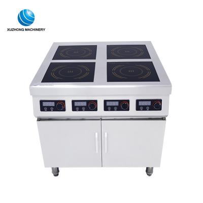 China Hotel Commercial Electric Restaurant 4 Burner Induction Cooker Four Dish Induction Cooker With Cabinet for sale