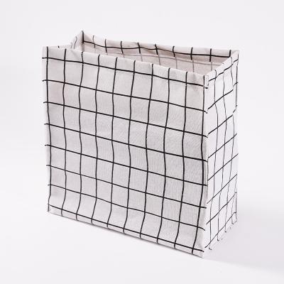 China Viable Wholesale Portable Waterproof Debris Basket Items Stationery Basket Cloth Storage Office Basket for sale