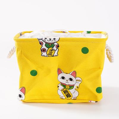 China China Supplier Sustainable Cloth Multifunctional Folding Storage Basket For Clothing And Toys for sale