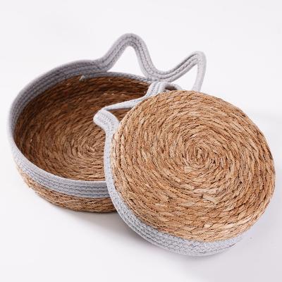 China China Handmade Rattan Storage Viable Wholesale Basket for sale