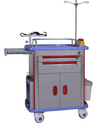 China Hospital Equipment Delivery Hot Sell Medical Type Medicine Trolley Emergency ABS Trolley for Hospital and Clinic for sale