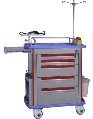 China Chinese Medical Emergency Trolley Hospital Equipment Delivery Hospital Nursing Crash Trolley for sale