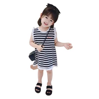 China Washable ready to ship OEM BSCI kidswear supplier stock summer knit kid dress supplier factory auditing child casual outfits for sale