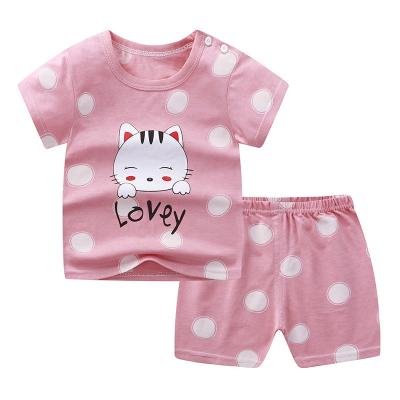 China Breathable Ready To Ship Baby Running Set OEM ODM Factory Direct To Make Baby Clothes Summer Infant Set BSCI GMP Mill 2 Pcs Baby Clothing Sets for sale