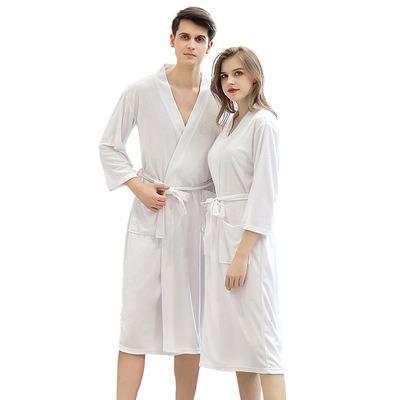 China Women's Breathable Lightweight Bathrobe Kimono Long Robes Soft Terry Cloth Bathrobe Knee Length Bath Robe for sale