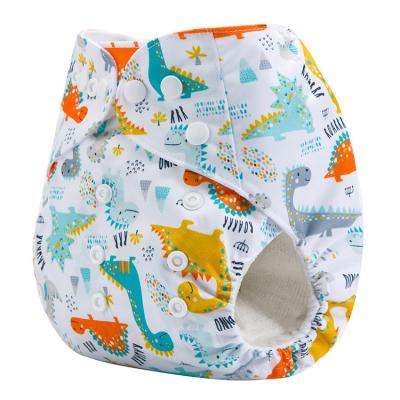 China Factory Price Reusable Washable Cloth Printed Instant Diapers With Insert For Baby for sale