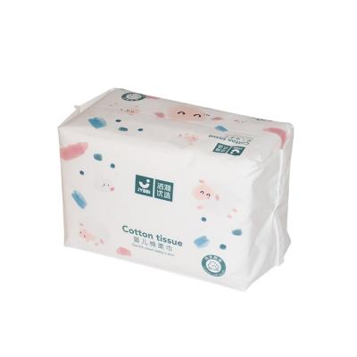 China Cube Cotton Facial Tissue Disposable Washing Wrapping Tissue Paper In Pouch Tissue Factory Price for sale