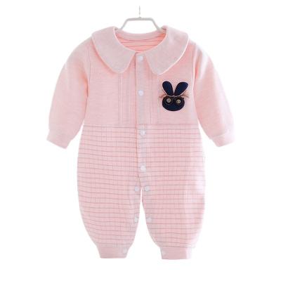 China 2021 new arrivals comfortable customize OEM baby boy girl romper jumpsuit long sleeve newborn onesie cotton knitted baby rompers for sale