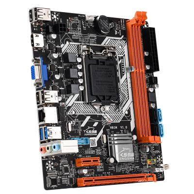 China High Efficiency H81M Desktop Computer Hardware PC Case Game ddr3 Desktop Motherboard for sale