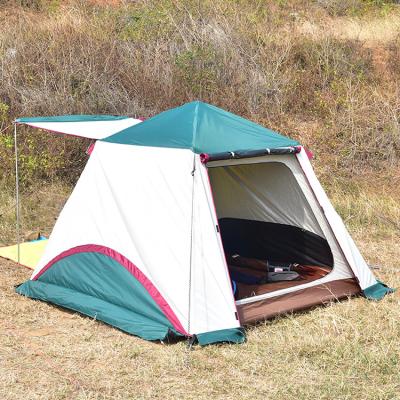 China 2022 newest design automatic aluminum luxury family waterproof black coated 3-4 person outdoor camping tents for sale for sale